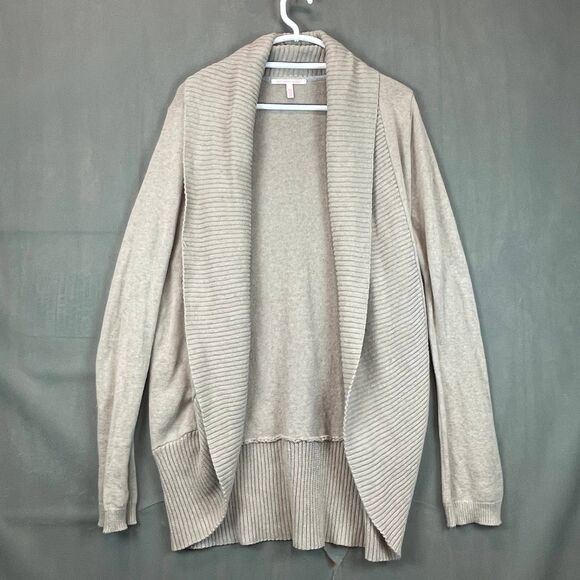 Victoria’s Secret Women’s Small Beige Open Front Cardigan Soft Knit Casual Work - Picture 1 of 7
